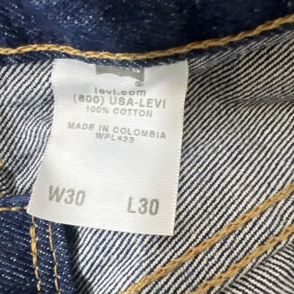 Vintage Levi's 501  Jeans 30x30 Dark Wash Button Fly 2003 - Picture 12 of 16